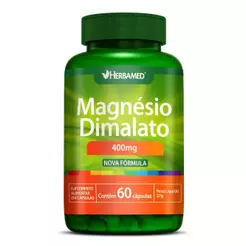 Magnésio Dimalato 400Mg Com 60 Cápsulas Suplemento