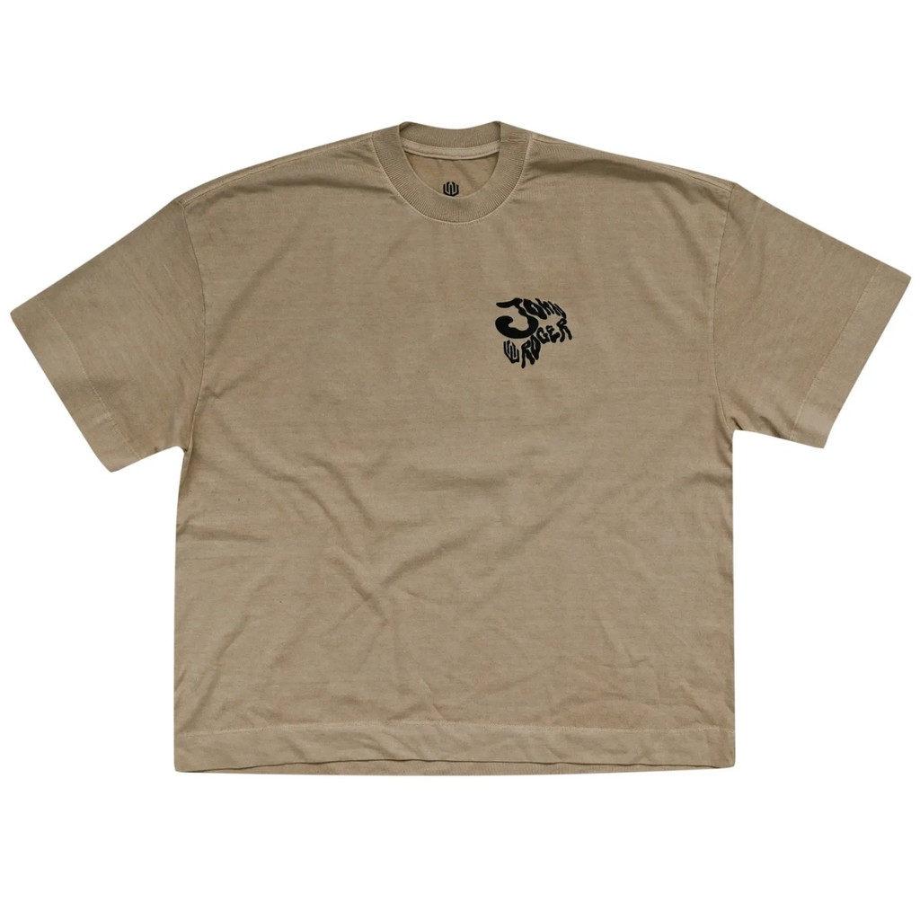Camiseta John Roger Boxy Lavado Puff Marrom