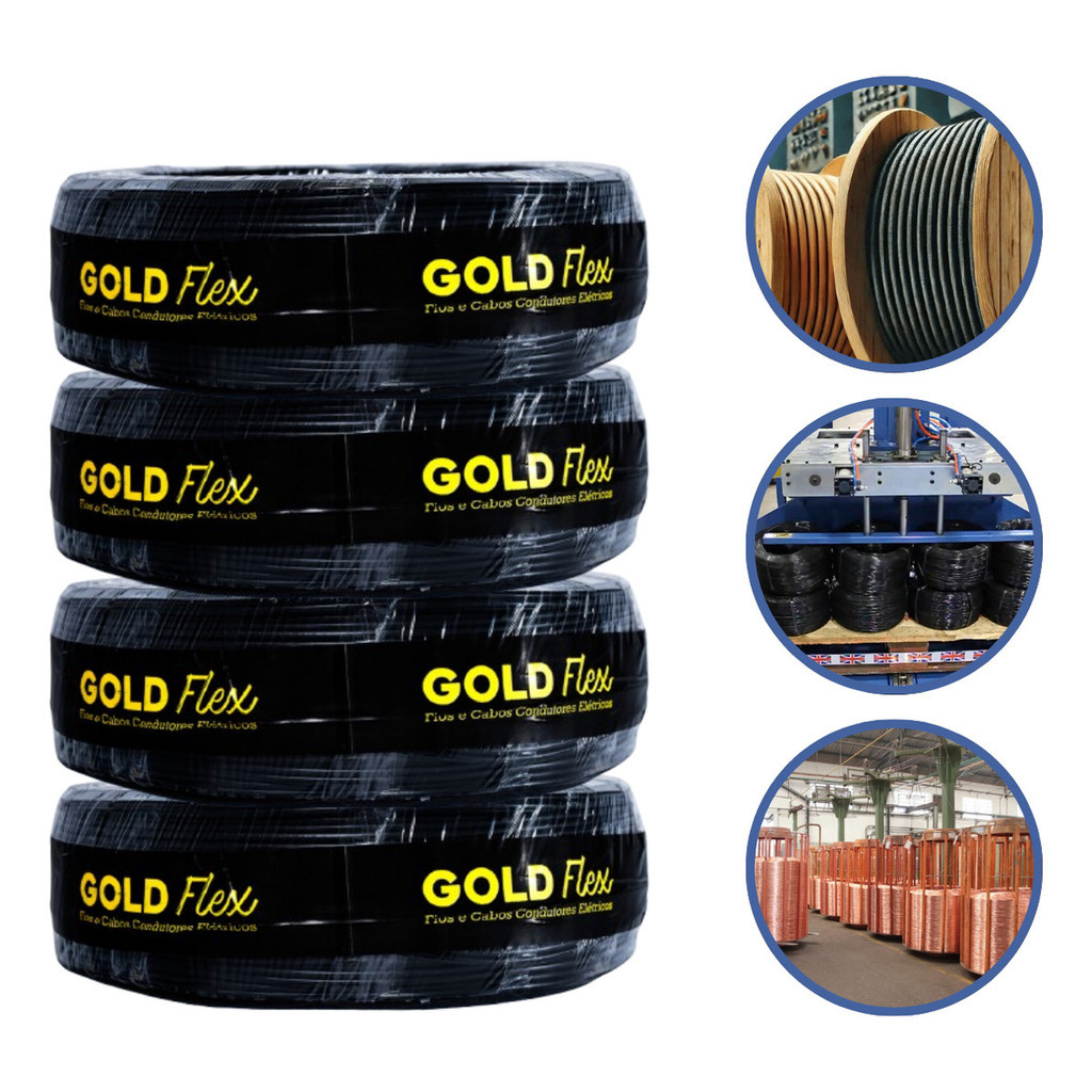 Cabo Pp 2x2,5 10-20-30 Mts Fio Flexível 2 Vias De 2,5mm² - 10-20-30 Metros