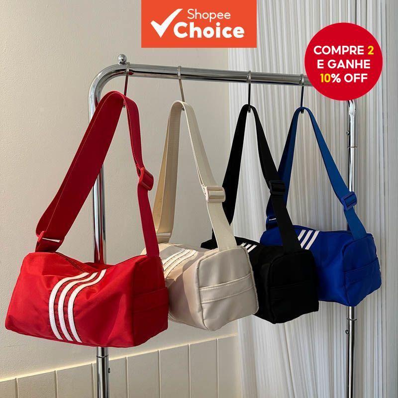 Bolsa cilíndrica transversal para esportes, ginástica, lazer, leve e de grande capacidade para viagens.