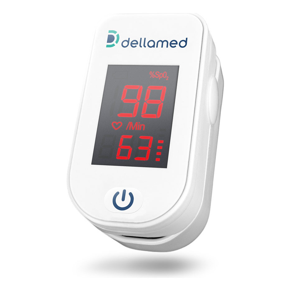 Oximetro De Pulso De Alta Precisão Mede Batimentos Cardiacos Visor em LED Com Proteção IPX1
