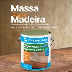 Massa Para Madeira Correção Calafetar Sayelack 6Kg Cores