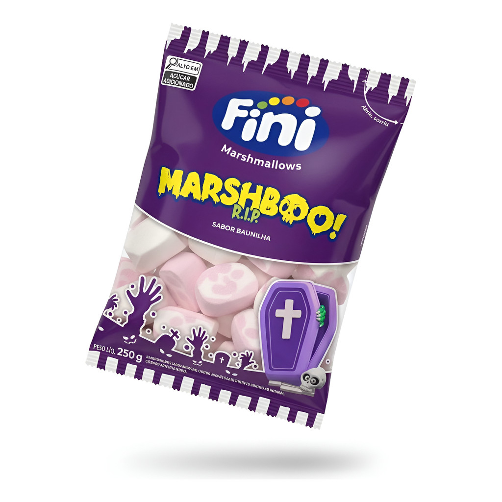 Marshmallow Fini Marshboo Halloween 250g | Coloridos e Assustadores - O Doce Perfeito da Fini
