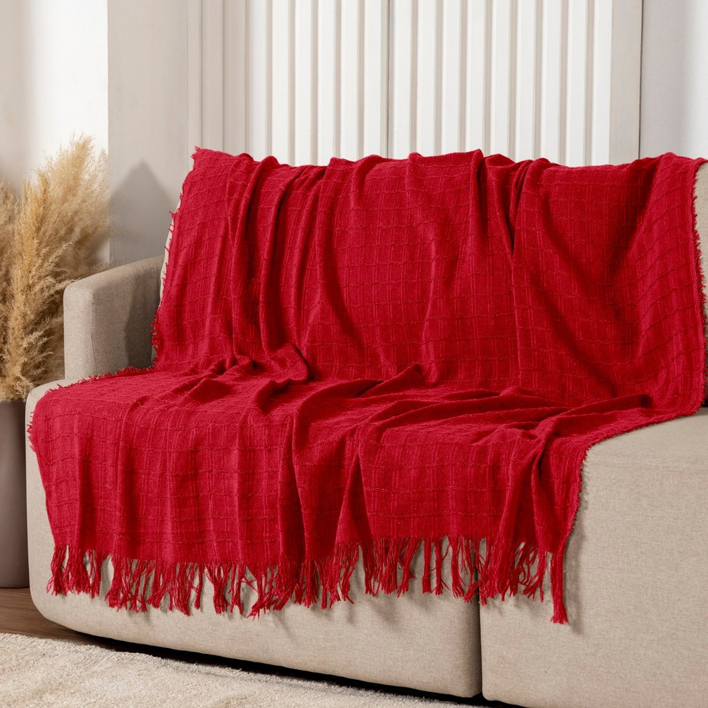 Manta Xale 100% Algodão Doha Sofá Peseira de Cama Poltrona Gigante King Estilo Tricot 1,70m ou 2,40m em Oferta na Shopee