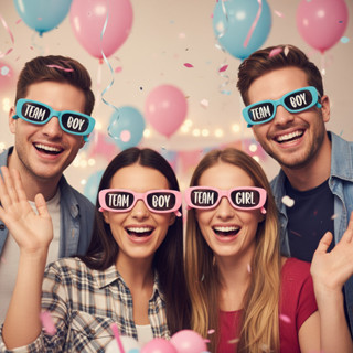 Kit 2 Óculos Chá Revelação Rosa E Azul Boy Girl Lembrancinha em Oferta na Shopee