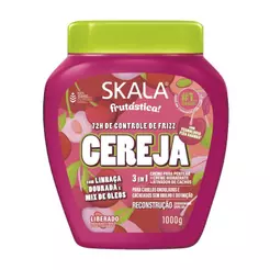 Creme para Pentear + Creme Hidratante + Ativador de Cachos Skala Frutástica 72h de Controle de Frizz Cereja 1kg