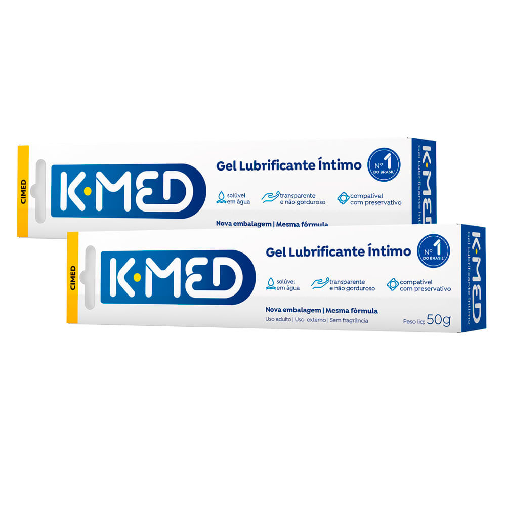 Kit 2 Gel Lubrificante Íntimo K-Med 50g em Oferta na Shopee
