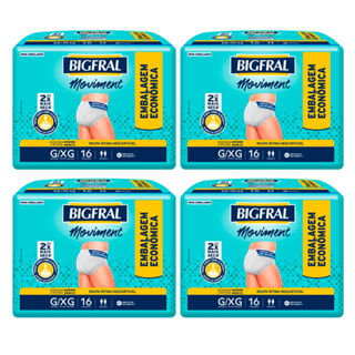 Kit 4 Roupa Íntima Bigfral Moviment G/XG 16 Unidades em Oferta na Shopee