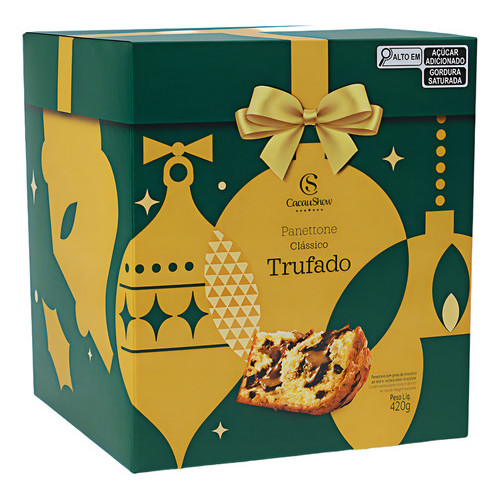 Panetone Cacau Show Gotas De Chocolate Recheado Trufado 420g