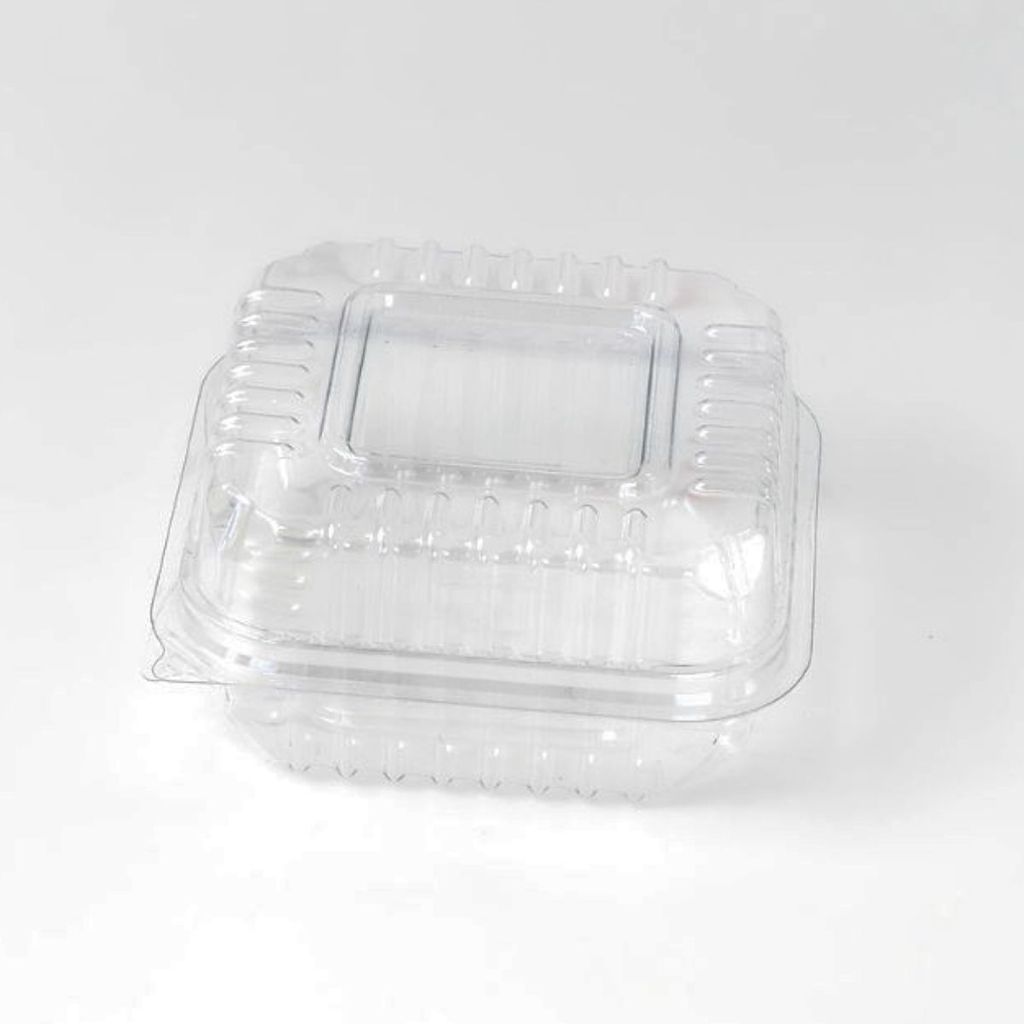 Pote Quadrado PET com Tampa Articulada - Descartável Transparente - Ref.B 655 - 300ml - 10 unidades - BWB - Rizzo em Oferta na Shopee