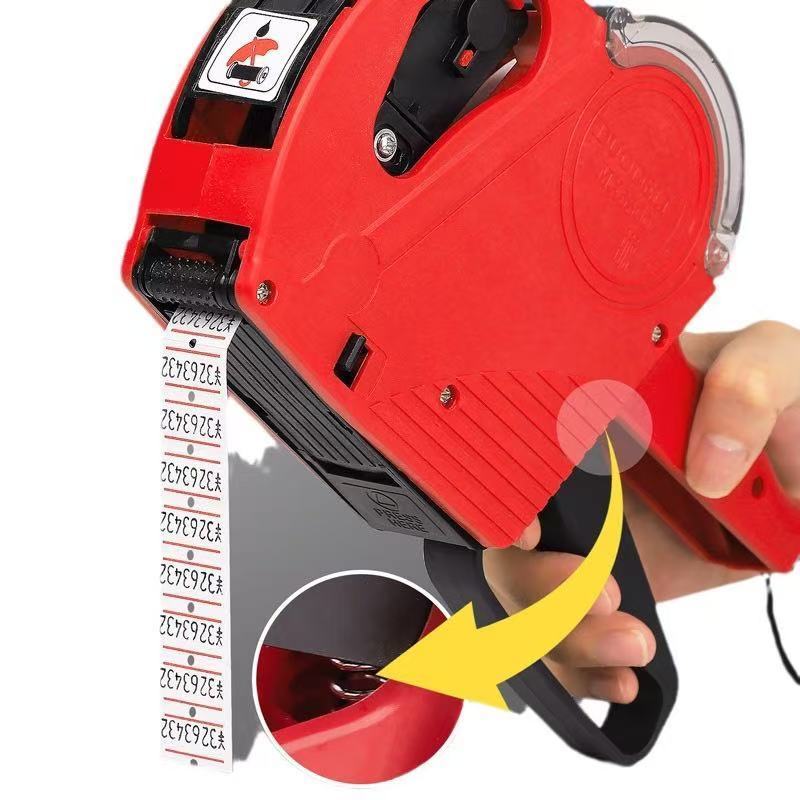 Etiquetadora Manual Rotuladora de Preço 8 Dígitos + Etiquetas + Refil de Tinta