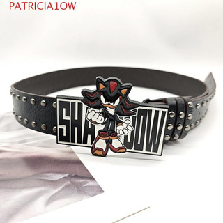 PATRICIA1OW Hedgehog Sonic Belt , Y2K PU Coruro Rivet Vintage Shadow The Cintura