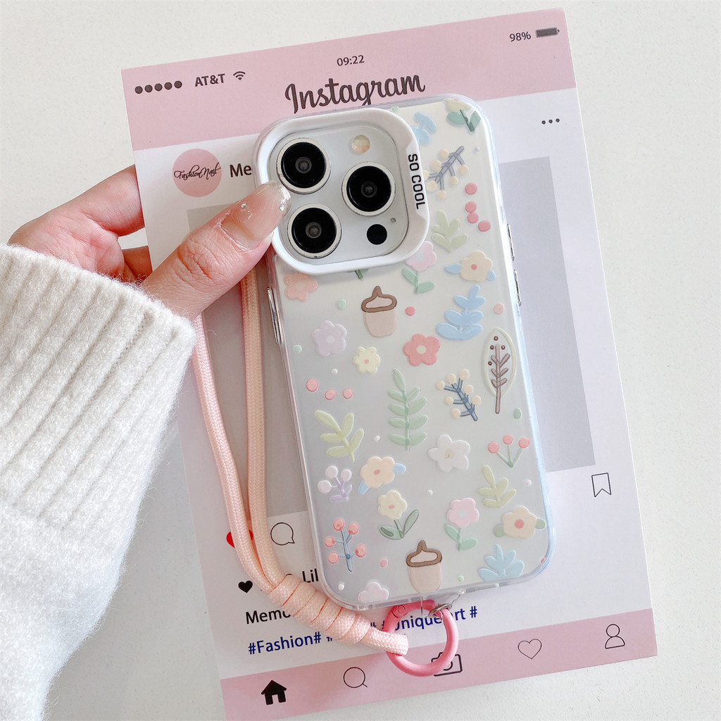 Capa de celular da bunga dan tanaman com Samsung S25 S24ULTRA S23 S22PLUS S21FE S20FE S25Ultra S24 S22 S21 casca macia