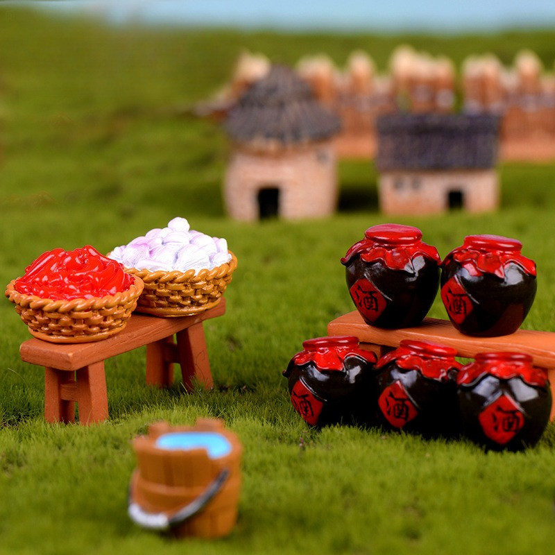 mini Pote De Vinho , Decorações De Mesa E Cadeiras , Bonecos Fingindo Brincar Na Cozinha , Casa De Boneca De Brinquedo ,
