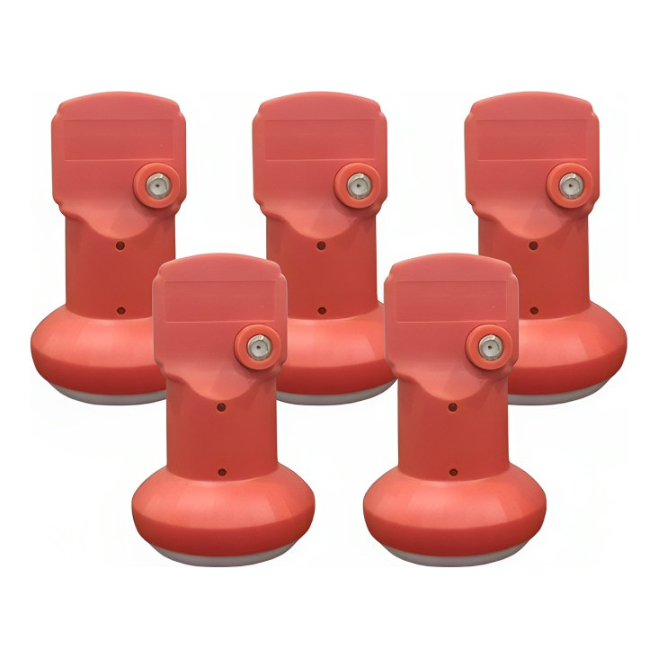 Kit 5 Lnbf Ku Universal Digital Banda Simples 5g Vivensis