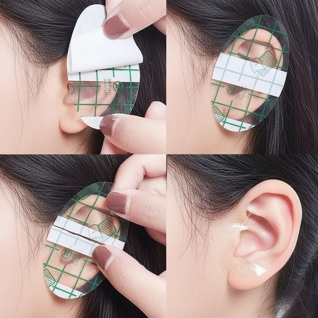 Kit 100pcs Adesivo Impermeável Protetor de Orelha Banho Natação Infantil