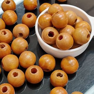 Conta Bola De Madeira 18mm 200 unidades em Oferta na Shopee