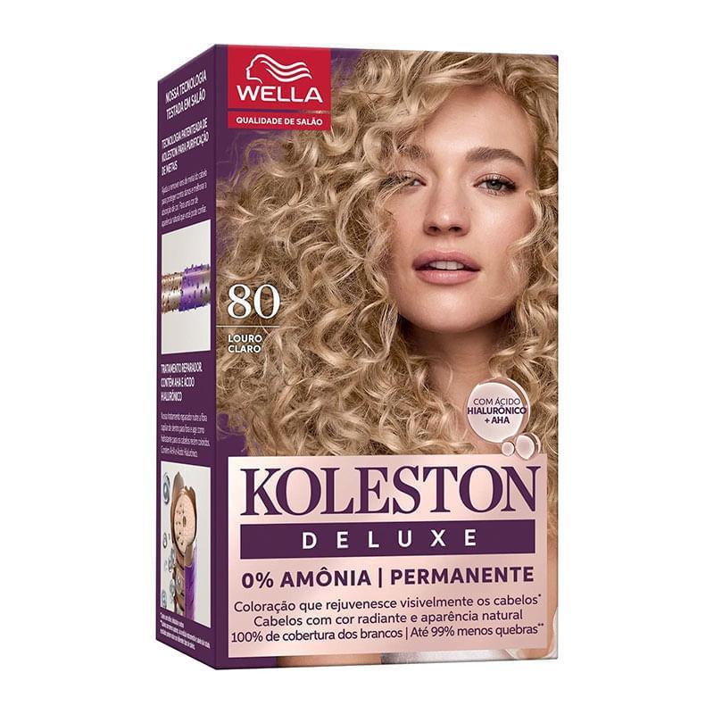 Coloração Koleston Deluxe Sem Amônia Cor Louro Claro 80