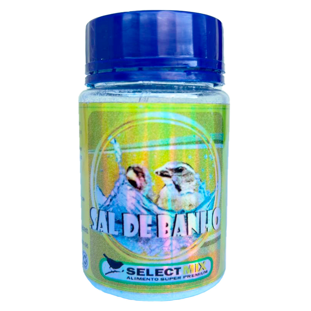 Sal de Banho Pássaros Premium Antiácaro, Higiene e Plumagem Saudável para Coleiro Trinca-Ferro