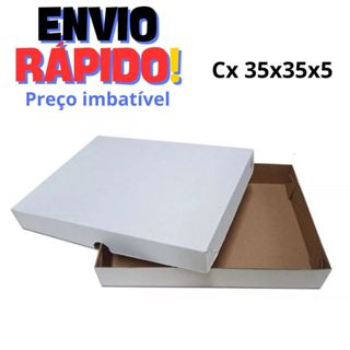 30 Caixas 35x35x5 para (100 Salgados ou Doces) Branca em Oferta na Shopee