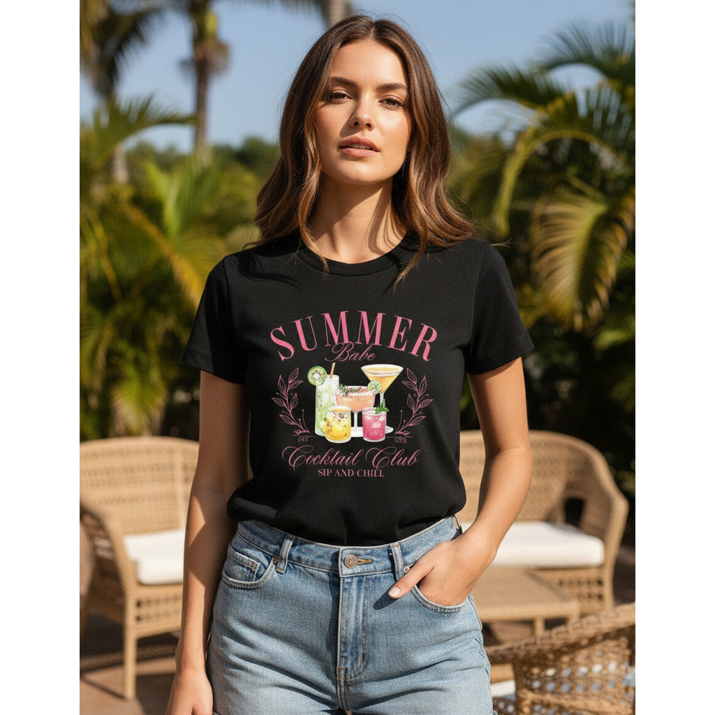 Camiseta Feminina Estampa Verão Tropical Summer Bake Farm