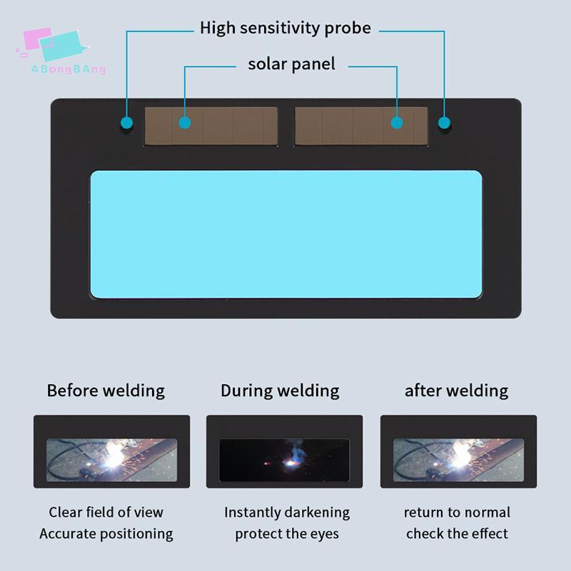 Abongbanghn Solar Escurecimento Automático Lente De Soldagem Óculos Movido A Energia Capacete Máscara Acessórios