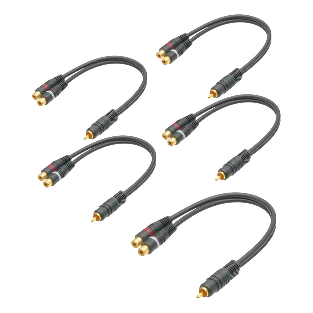 KIT 5 CABO Y RCA PRETO 2F 1M PERMAK OURO PARA SOM AUTOMOTIVO em Oferta na Shopee