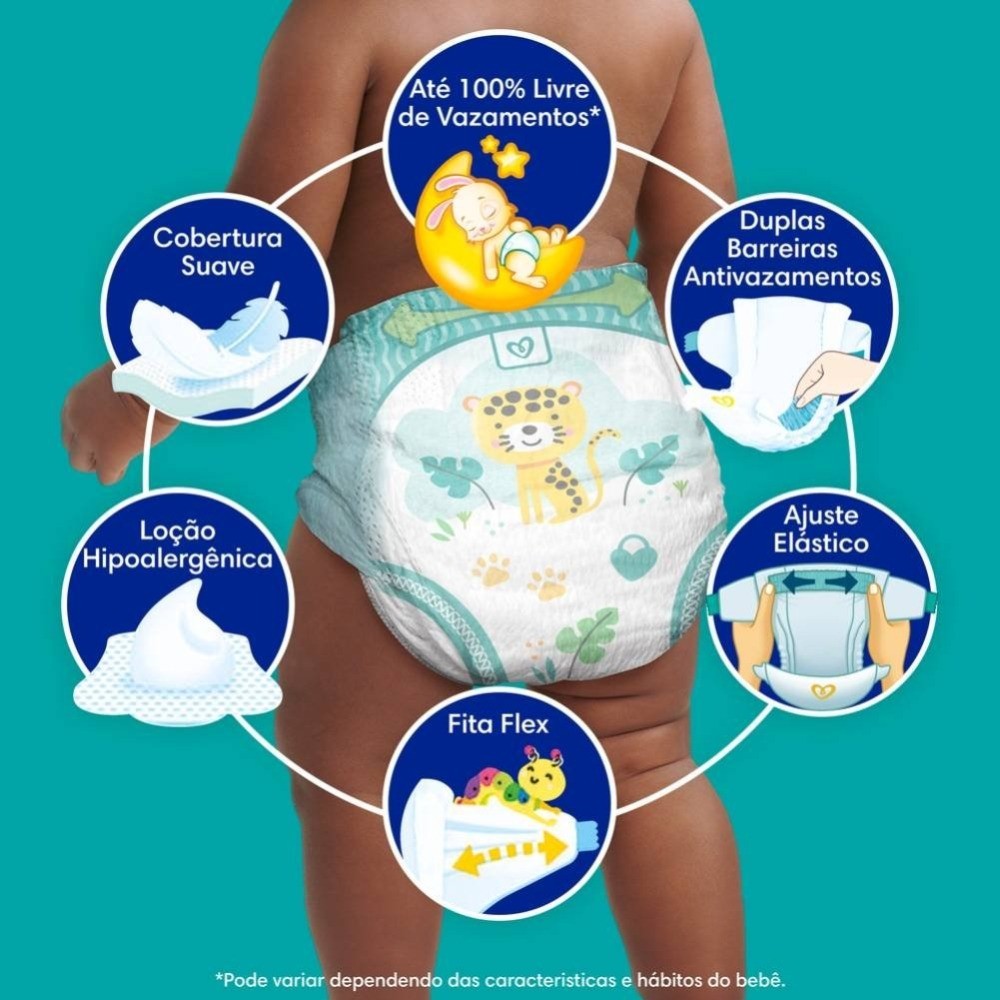 Detalhes do Fralda Pampers Confsec Bag M 70 Unidades