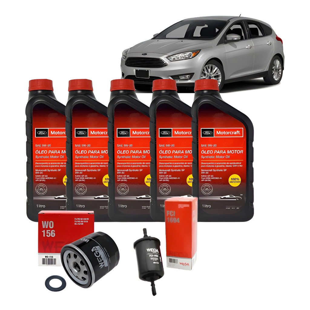 Kit Revisão Óleo 5w20 Ford Focus Titanium 2.0 16v 2014 Á2019