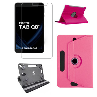 Capa Giratória + Película Para Positivo Tab Q8 - 8 Polegadas em Oferta na Shopee
