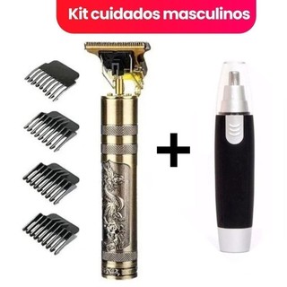 KIT cuidados masculinos - Barbeador e aparador de pelos Maquina cortar cabelo dragão