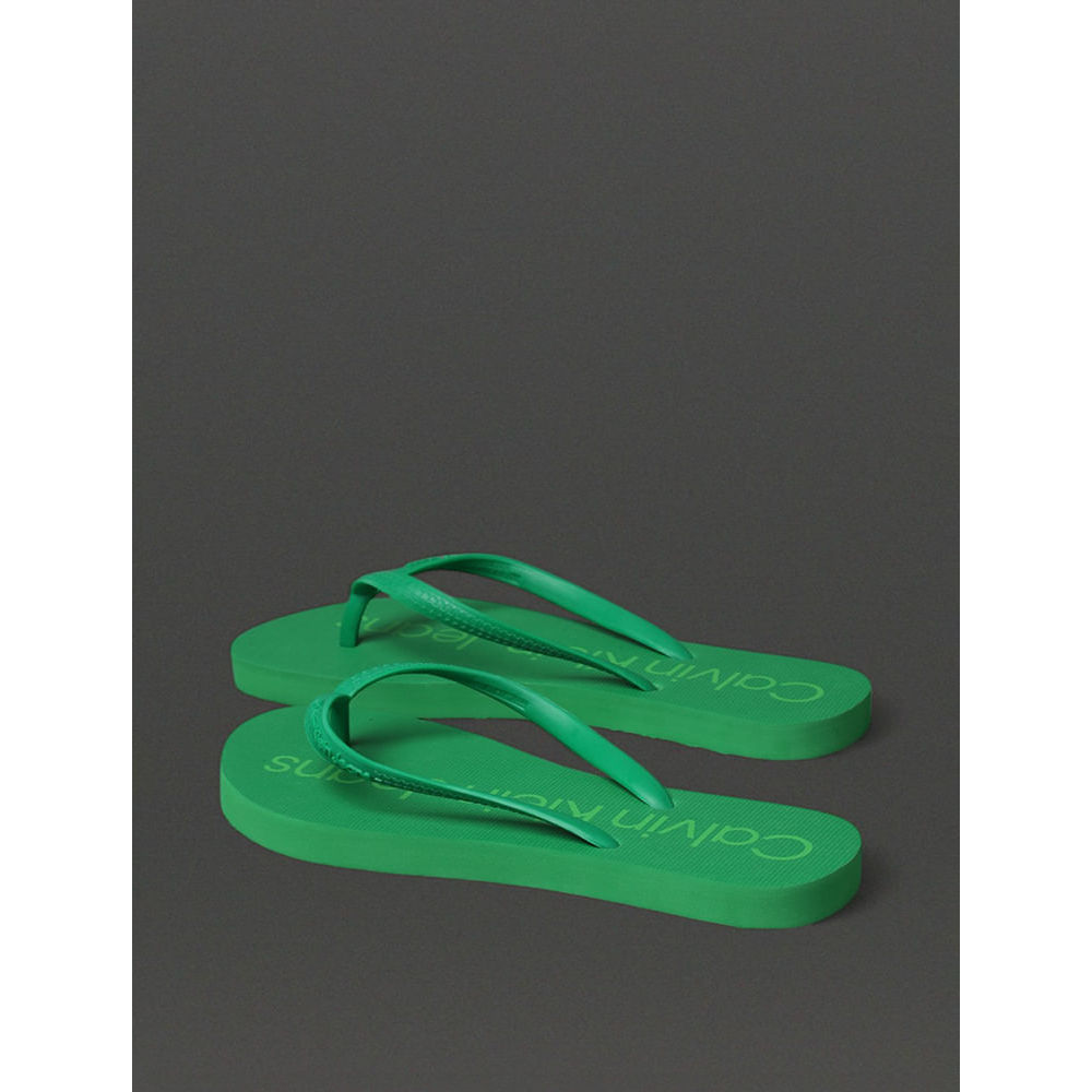 Detalhes do Chinelo Feminino Basic Calvin Klein Jeans - Verde Médio