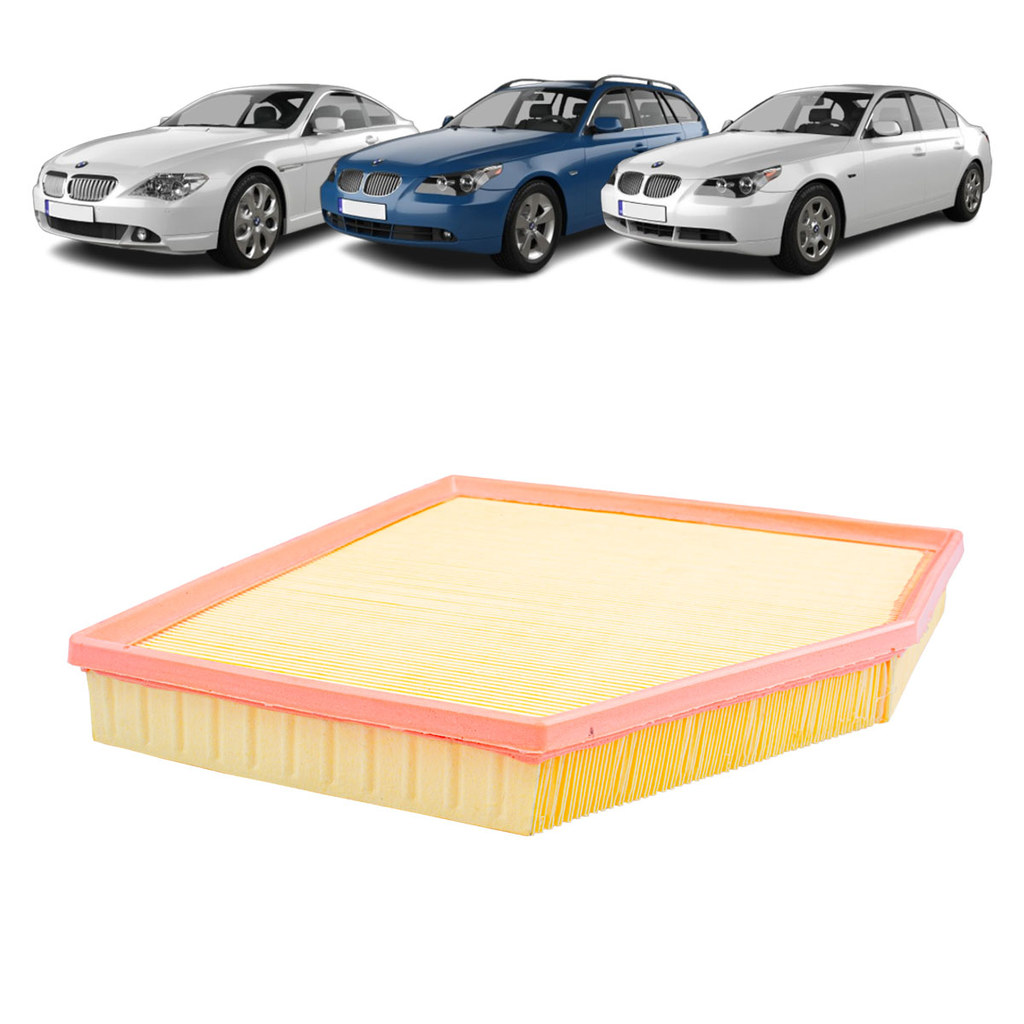 Filtro Ar Motor Bmw 520i, 540i (E60, E61)/ 545i, 550i (E61)/  645ci, 650ci (E63) 13717521023 13717521037