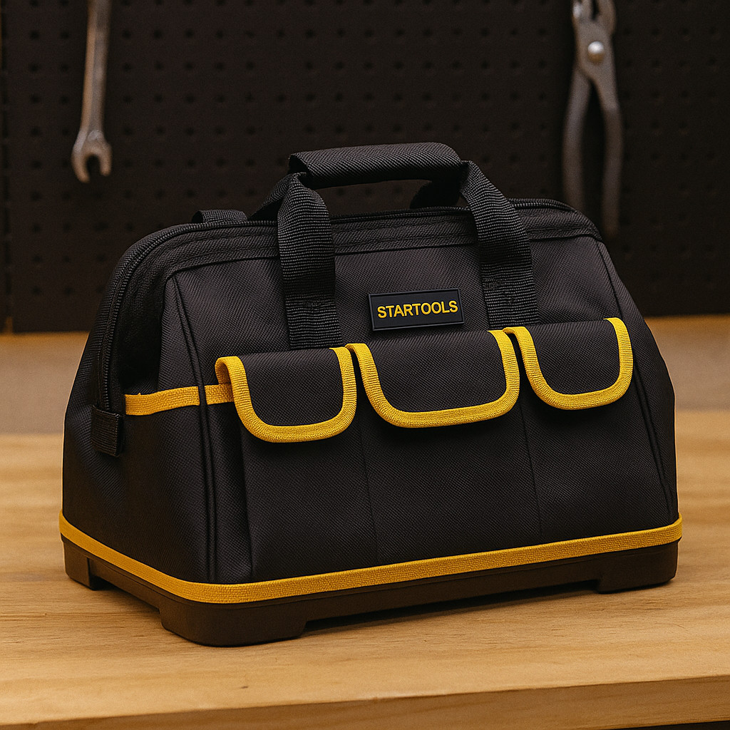 Bolsa de Ferramentas Reforçada com Base Rígida e Alça de Ombro Startools