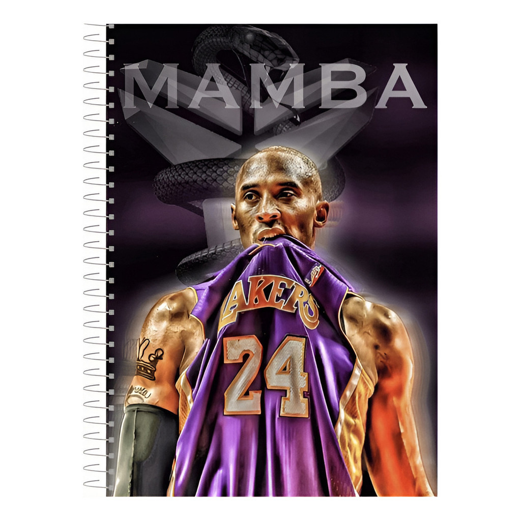 Caderno Kobe Bryant Escolar 10 Matérias 160 Folhas Capa