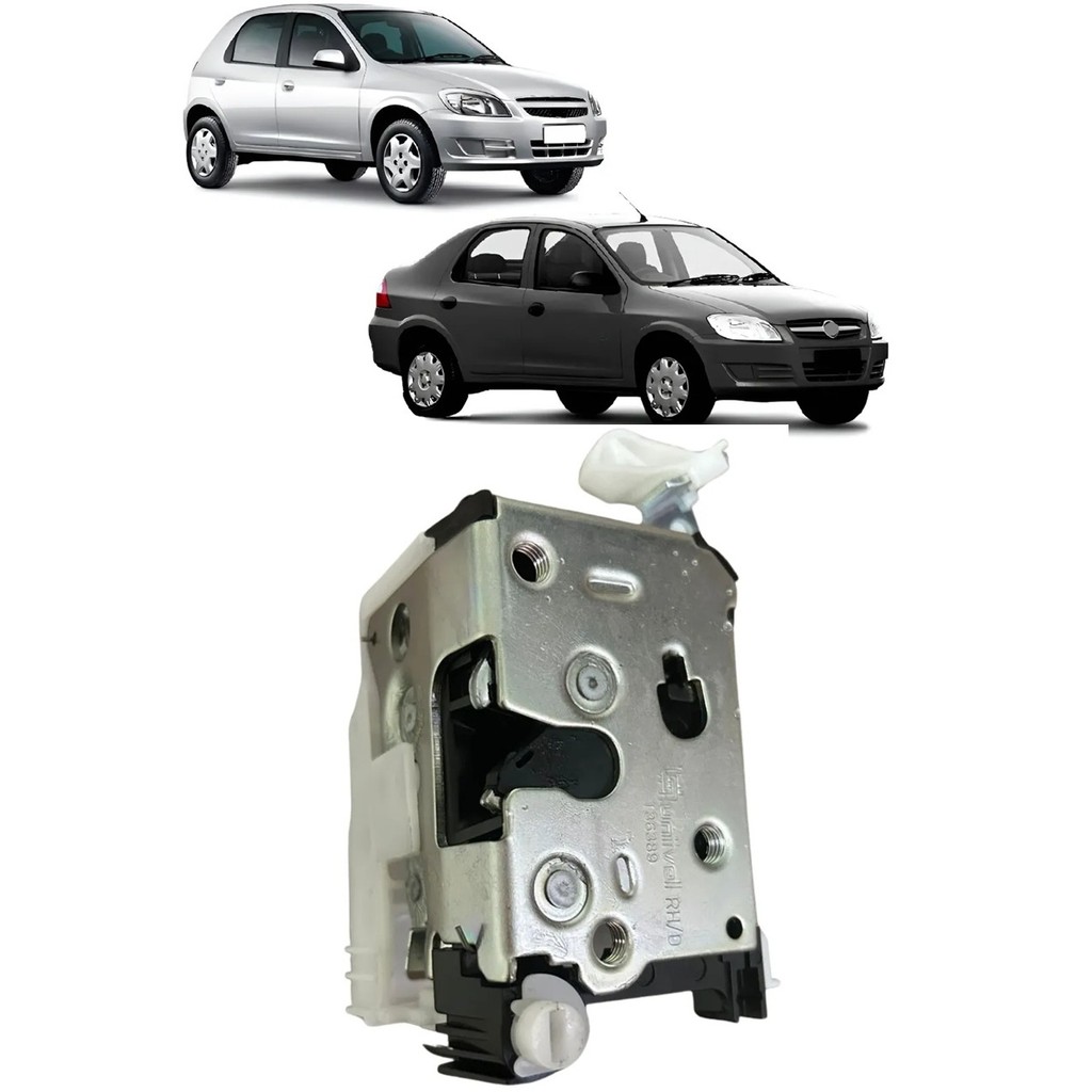 Fechadura Porta Traseira Celta 2000 a 2016 Prisma 2007 2008 2009 2010 2011 2012 2013 Predisposta Para Eletrica