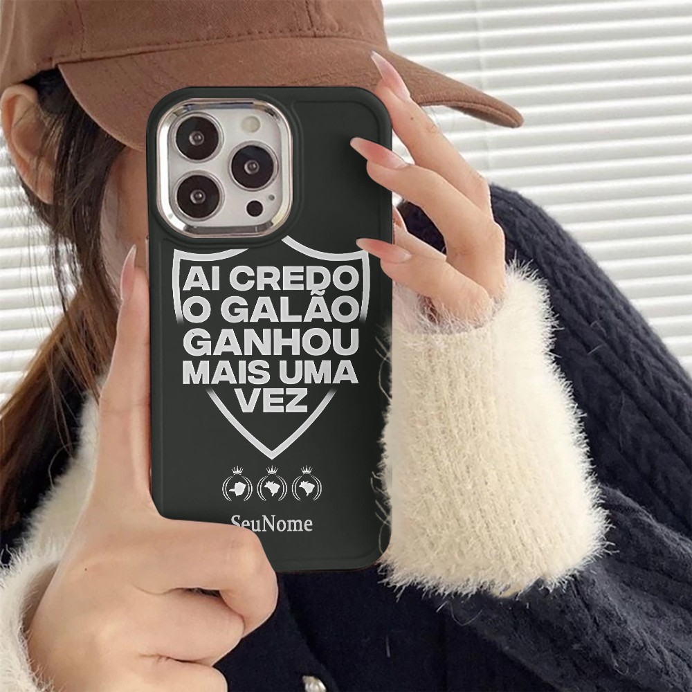 Capinha capa de Com nome personalizado Clube de Futebol Botafogo Para iPhone 16 15 14 13 12 11 Pro MAX XS Max XR capa
