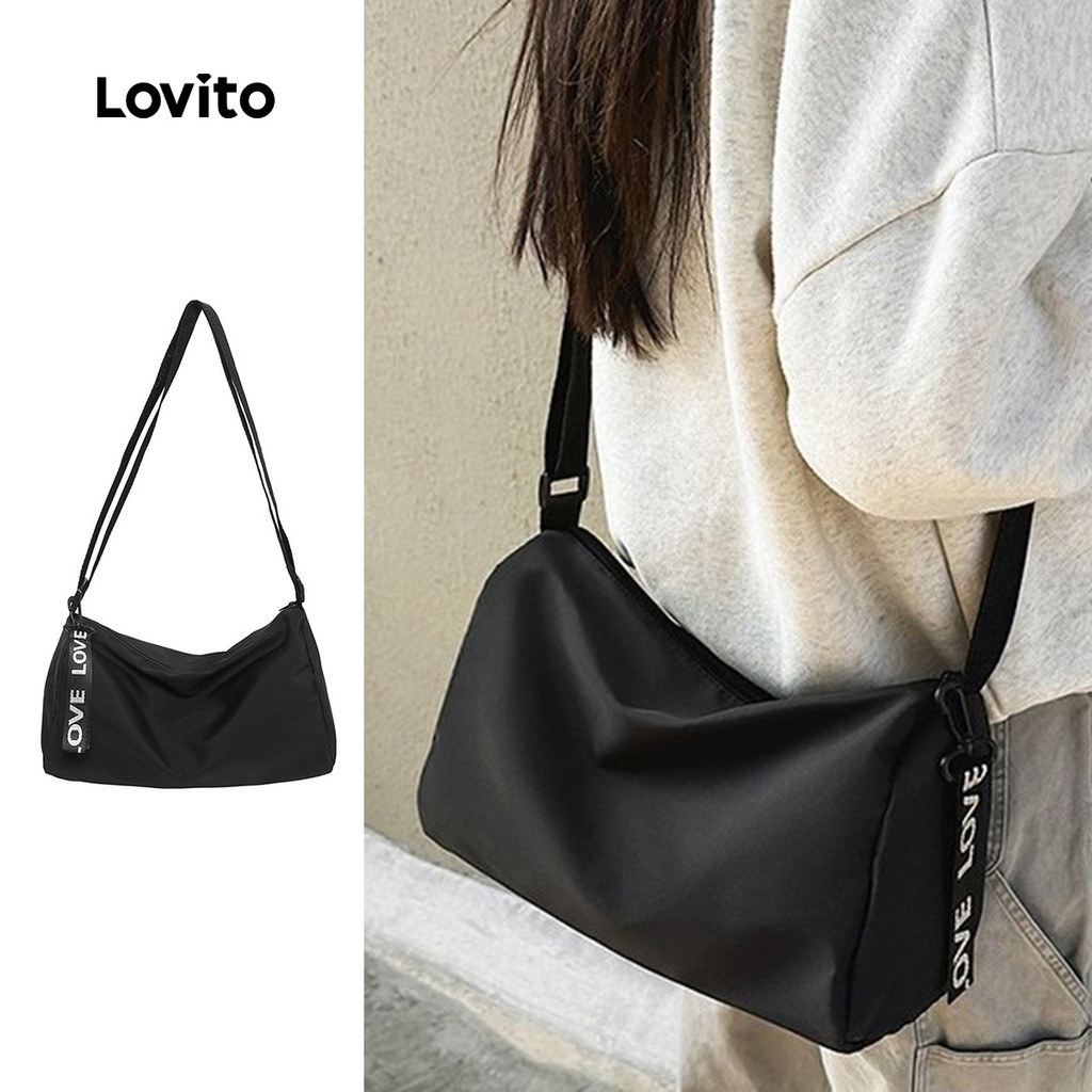 Lovito Alça de Ombro Ajustável Casual Bolsa de Ombro Tote para mulheres LFA104135 em Oferta na Shopee