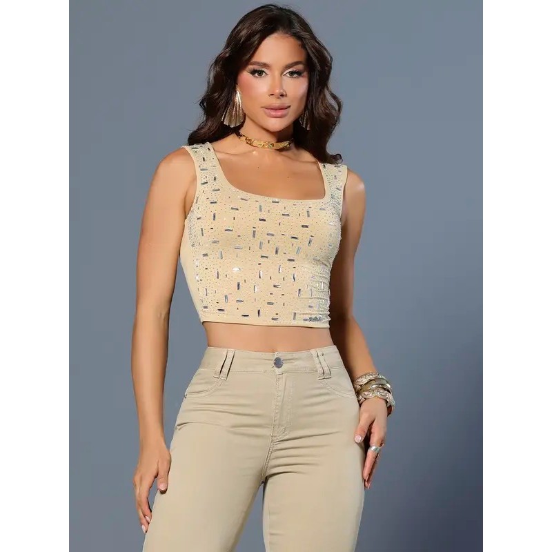 Blusa Cropped Conceito Estiloso Pit Bull Jeans 91928