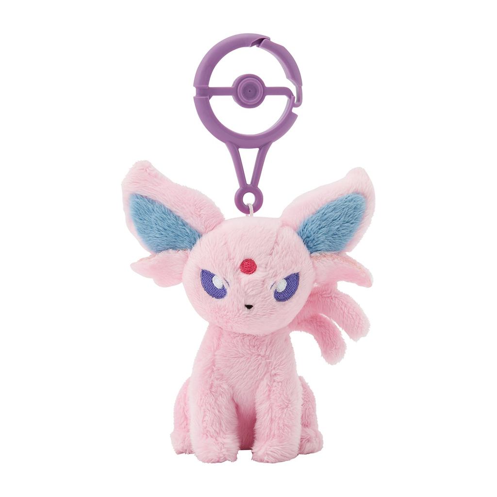 Mascote Espeon com mosquetão original do Centro Pokémon em Oferta na Shopee