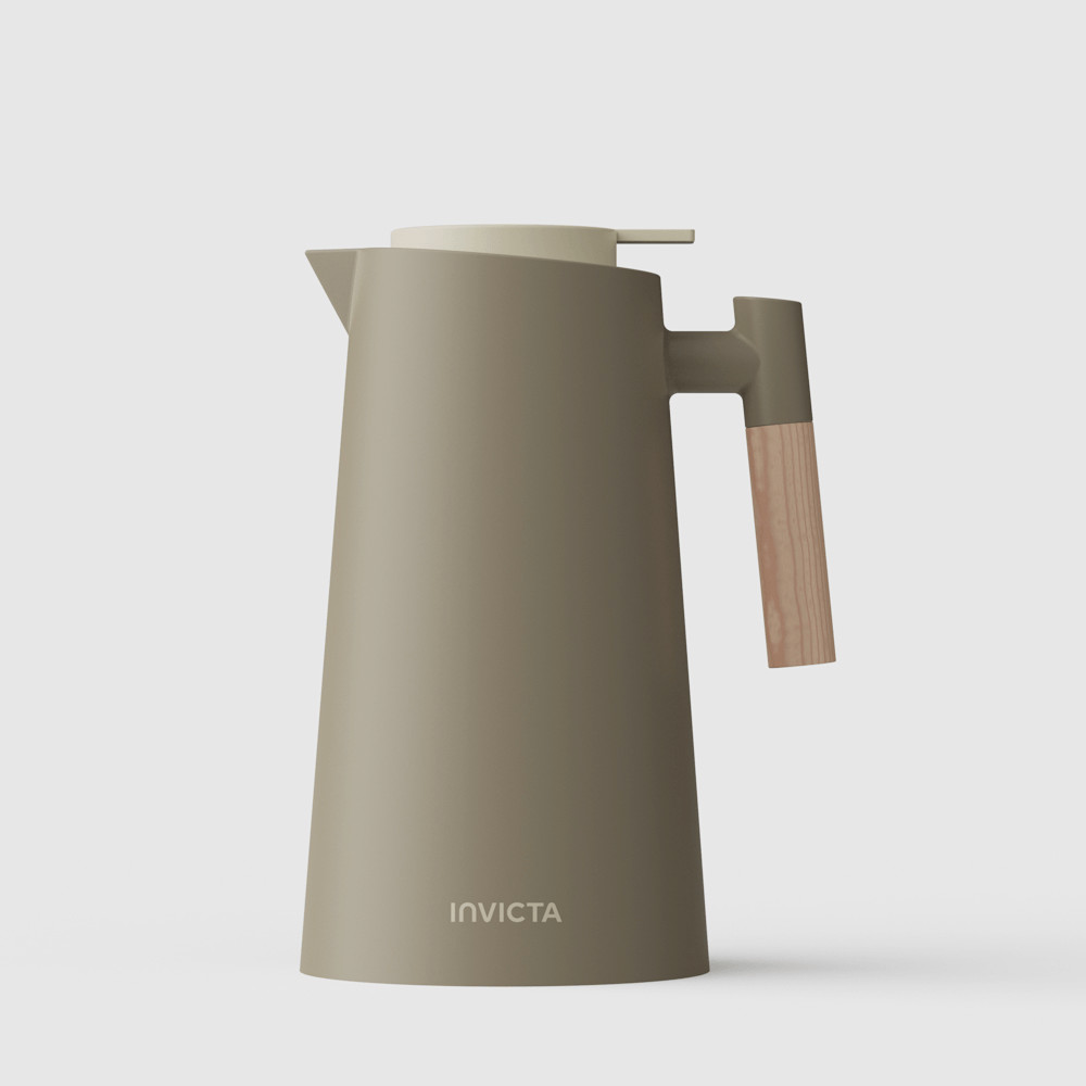 Garrafa Térmica Cori com Gatilho 1L Bege Linho Invicta em Oferta na Shopee