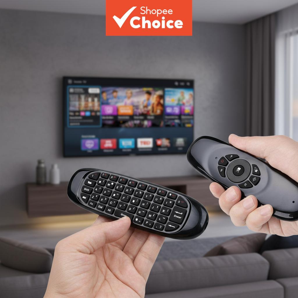 C120 Fly Air Mouse Teclado Sem Fio Universal Remoto 2.4G para Smart Android TV Box