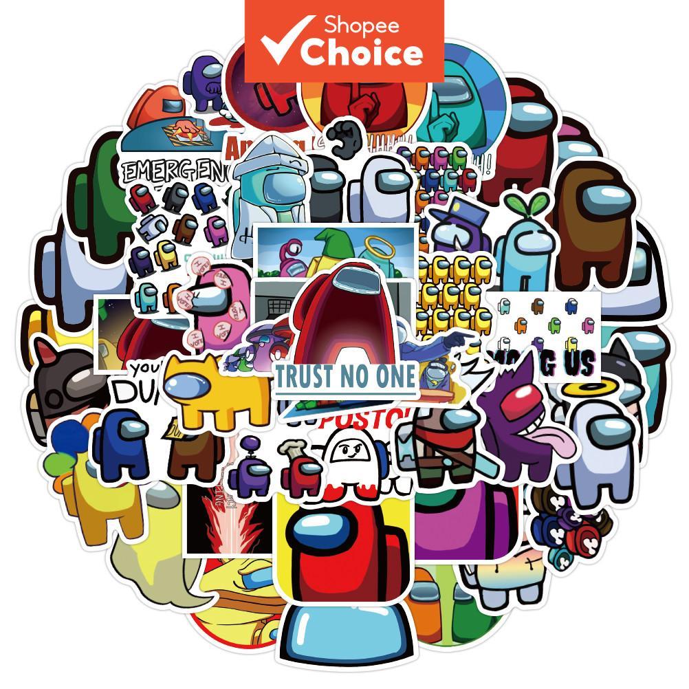 Entre Nós Adesivos De Jogo Estéticos À Prova D'água 50 Peças Escolares Personalizados Telefone Laptop