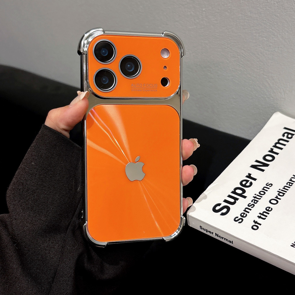 Para iPhone Ar 17 Pro Max Luxo Deslumbrante CD Linhas Chapeamento Quadro Caso De Telefone 13 14 15 16 Plus Lente Capa Pr em Oferta na Shopee