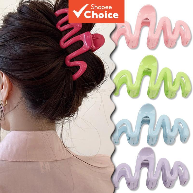Charmosos Grampos De Cabelo Ondulados Com Orelhas Doces-Grampo De Metal Minimalista Para Parte De Trás Da Cabeça