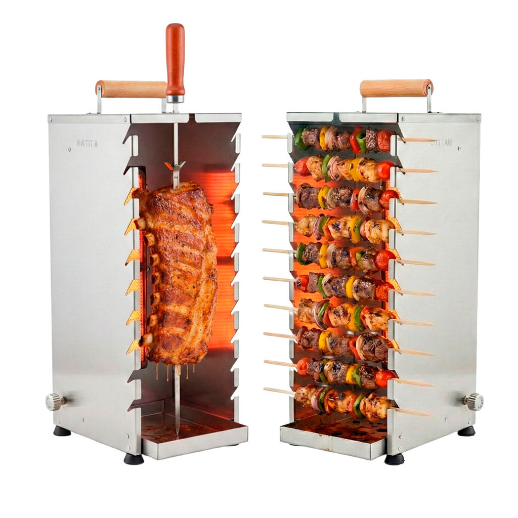 Imagem Churrasqueira 10 Espetinhos a Gás GLP Assador Portátil Titan