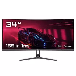 Monitor Gamer 34" Curvo 1ms, 165Hz, UltraWide (QHD) - 3440x1440 AMD FreeSync, HDMI, DP, HQ Premium HQ34C16