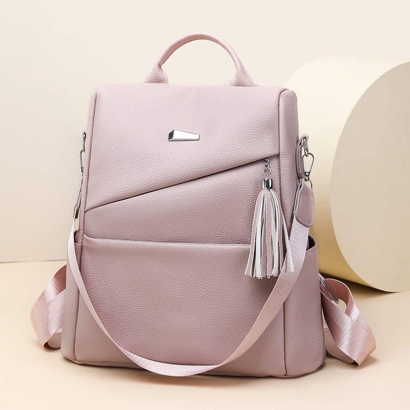 Modelo 2258 Bolsa feminina de PU  à prova d’água e antifurto  ideal para escola trabalho e viagens. em Oferta na Shopee