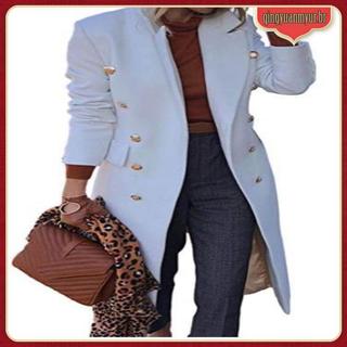 Pure Color Outono Inverno Sobretudo Manga Longa Slim Fit Longo Casaco De Lã Quente Mulheres Para A Vida Diária