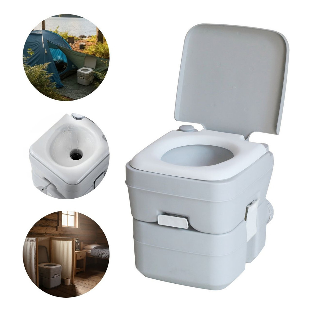 Banheiro Vaso Portátil 20L ImportWay Vaso sanitário Prático para Acampamentos, Obras, Viagens e Motorhomes em Oferta na Shopee
